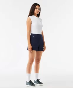 Bermuda Femme Golf Sport En Taffetas Extensible | Lacoste Fashion