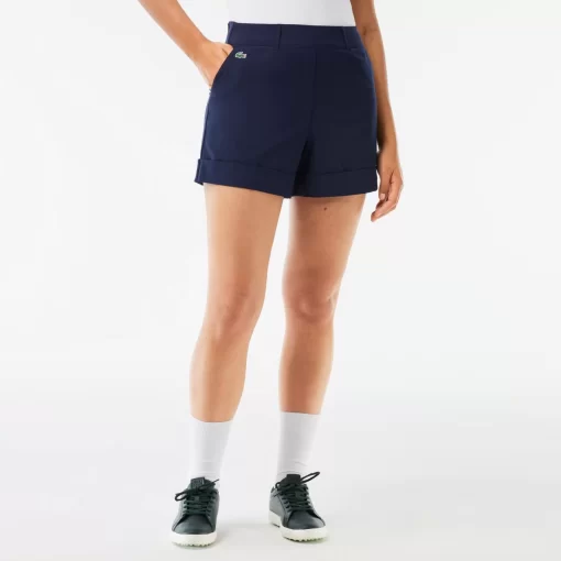 Bermuda Femme Golf Sport En Taffetas Extensible | Lacoste Fashion