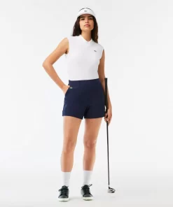 Bermuda Femme Golf Sport En Taffetas Extensible | Lacoste Fashion