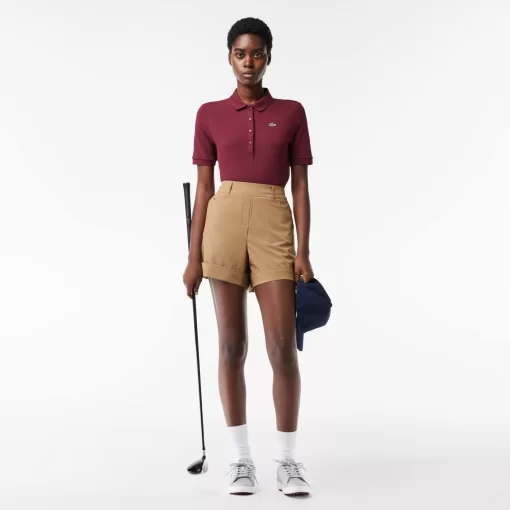 Bermuda Femme Golf Sport En Taffetas Extensible | Lacoste Sale