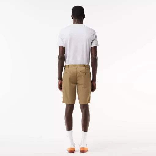 Bermuda Slim Fit Uni En Coton Stretch | Lacoste New