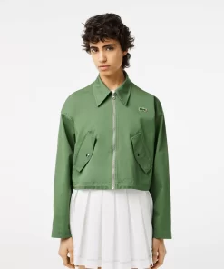 Blouson Harrington Zippe Femme En Coton | Lacoste Hot