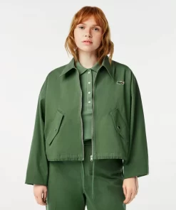 Blouson Harrington Zippe Femme En Coton | Lacoste Hot