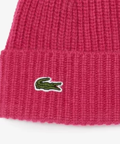 Bonnet Maille Cotelee En Cachemire | Lacoste New