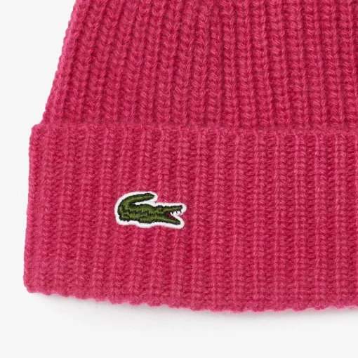 Bonnet Maille Cotelee En Cachemire | Lacoste New