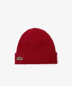 Bonnet Unisexe En Laine Douce Cotelee | Lacoste Cheap