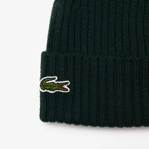 Bonnet Unisexe En Laine Douce Cotelee | Lacoste Discount