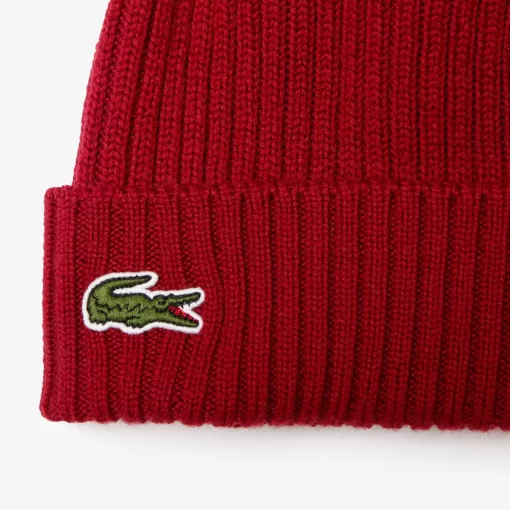 Bonnet Unisexe En Laine Douce Cotelee | Lacoste Cheap