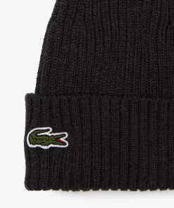 Bonnet Unisexe En Laine Douce Cotelee | Lacoste Outlet