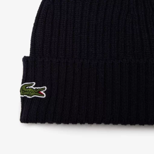 Bonnet Unisexe En Laine Douce Cotelee | Lacoste Sale