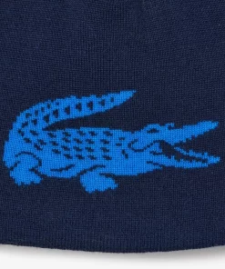 Bonnet Unisexe Reversible Avec Crocodile Contraste | Lacoste Best Sale