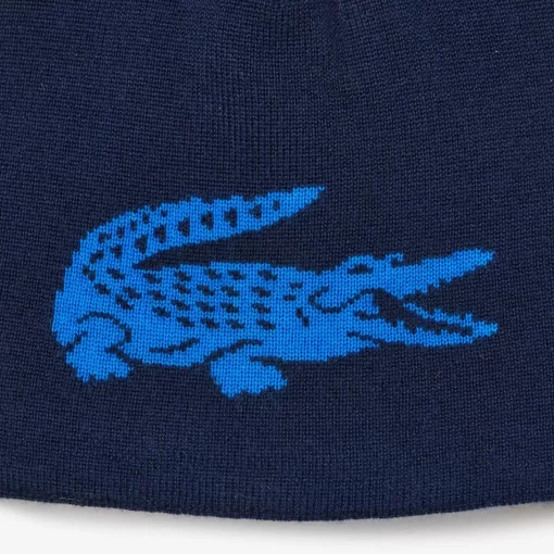 Bonnet Unisexe Reversible Avec Crocodile Contraste | Lacoste Best Sale