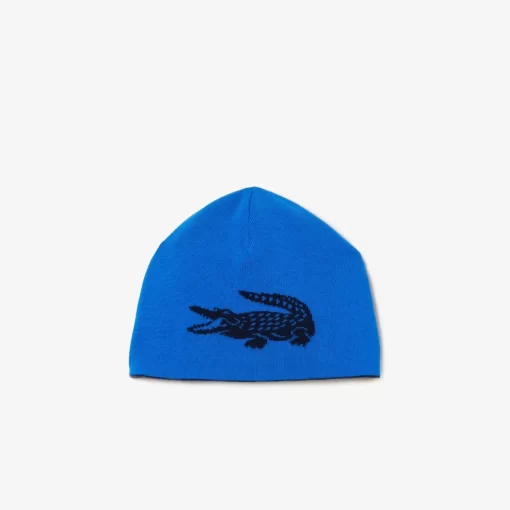 Bonnet Unisexe Reversible Avec Crocodile Contraste | Lacoste Best Sale