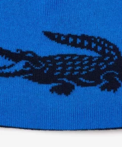 Bonnet Unisexe Reversible Avec Crocodile Contraste | Lacoste Best Sale