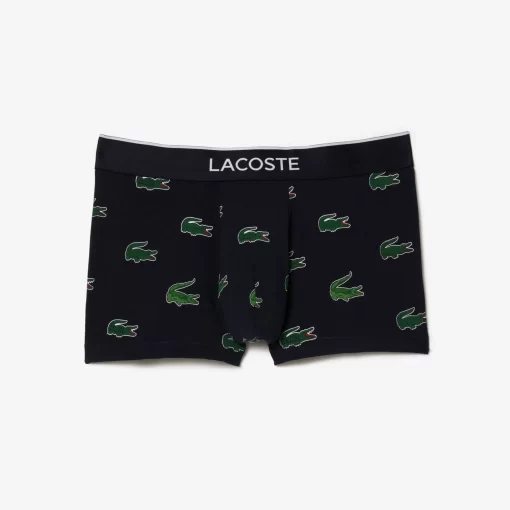 Boxer Court Extensible Avec Imprime Crocodile | Lacoste New