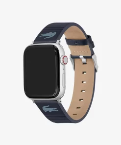 Bracelet Apple Watch Unisexe En Cuir Bleu | Lacoste Outlet