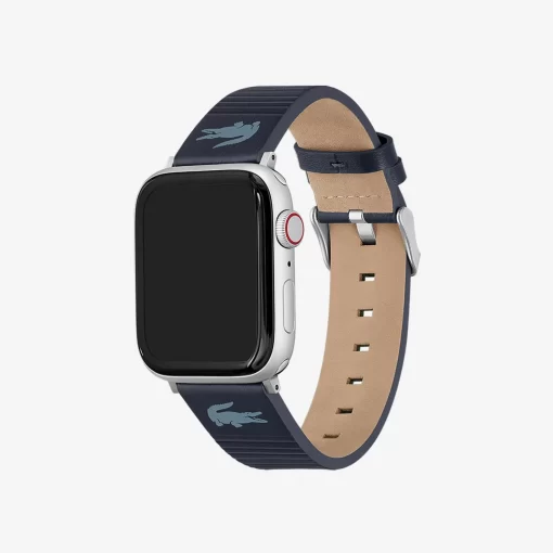 Bracelet Apple Watch Unisexe En Cuir Bleu | Lacoste Outlet