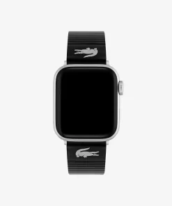 Bracelet Apple Watch Unisexe En Cuir Noir | Lacoste Clearance