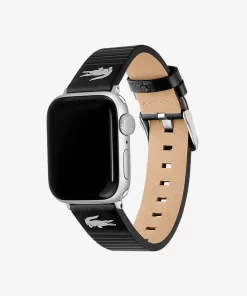 Bracelet Apple Watch Unisexe En Cuir Noir | Lacoste Clearance