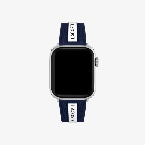 Bracelet Apple Watch Unisexe En Silicone Bleu | Lacoste Discount