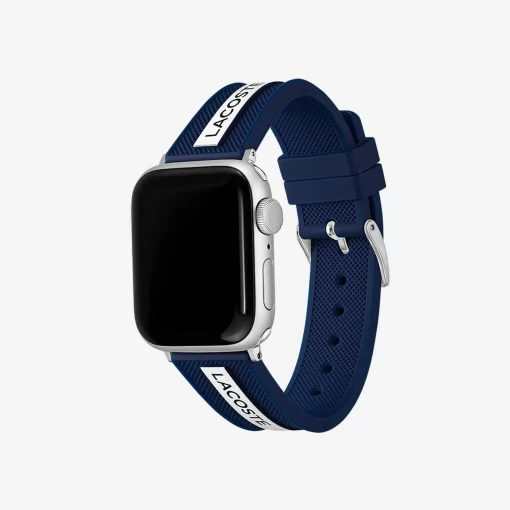 Bracelet Apple Watch Unisexe En Silicone Bleu | Lacoste Discount