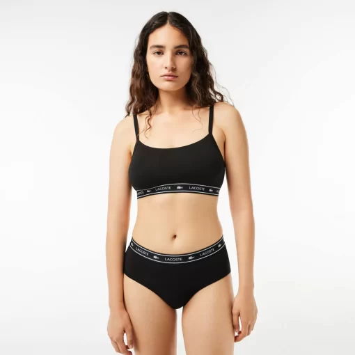 Brassiere Avec Bande Siglee En Coton Stretch | Lacoste Shop