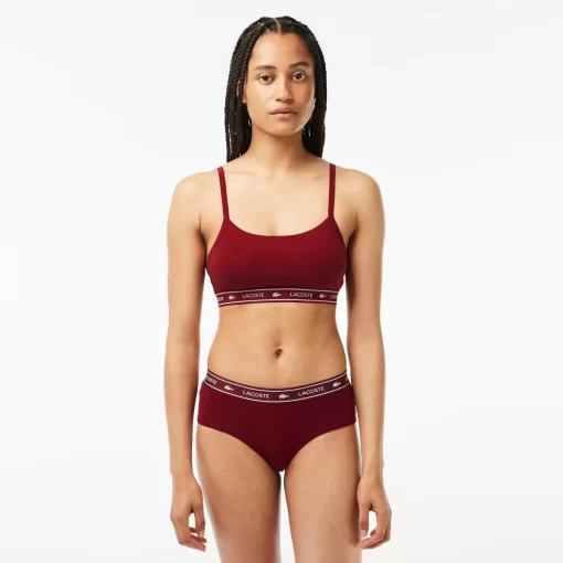 Brassiere Avec Bande Siglee En Coton Stretch | Lacoste Outlet