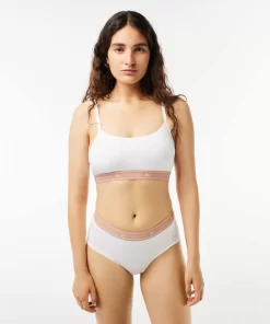 Brassiere Avec Bande Siglee En Coton Stretch | Lacoste Online