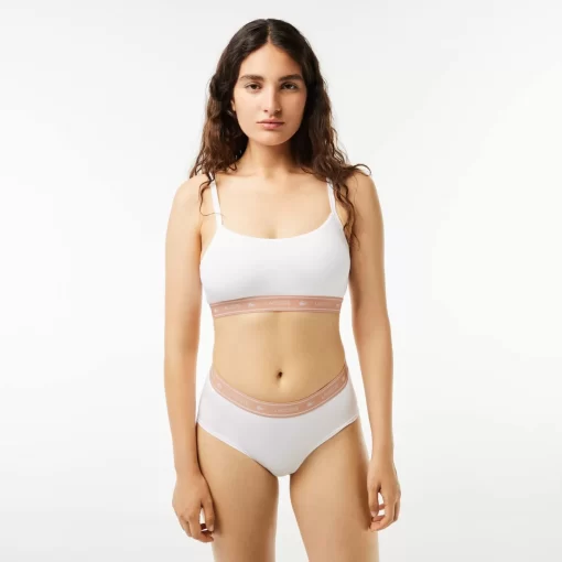 Brassiere Avec Bande Siglee En Coton Stretch | Lacoste Online