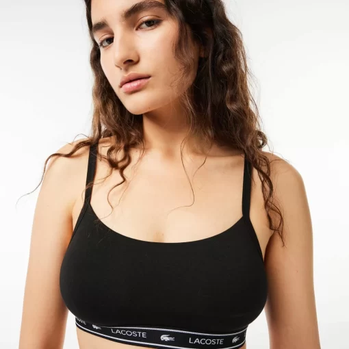 Brassiere Avec Bande Siglee En Coton Stretch | Lacoste Shop