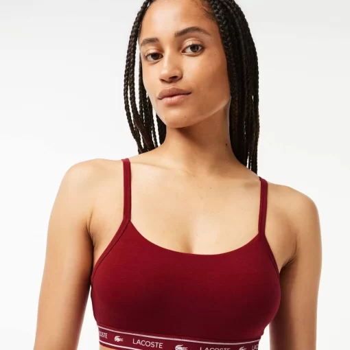 Brassiere Avec Bande Siglee En Coton Stretch | Lacoste Outlet