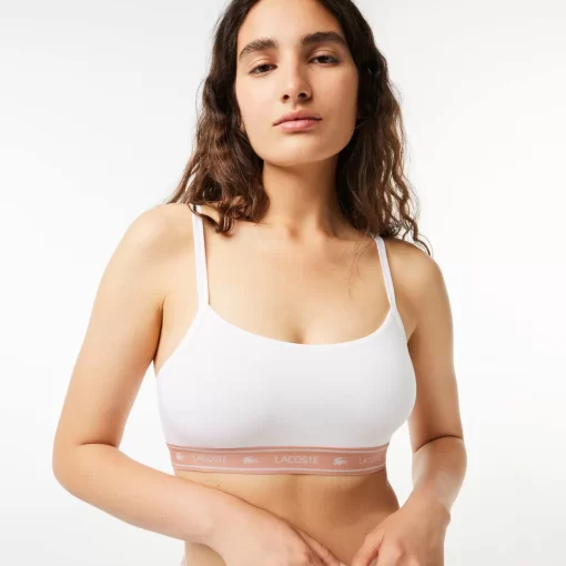 Brassiere Avec Bande Siglee En Coton Stretch | Lacoste Online