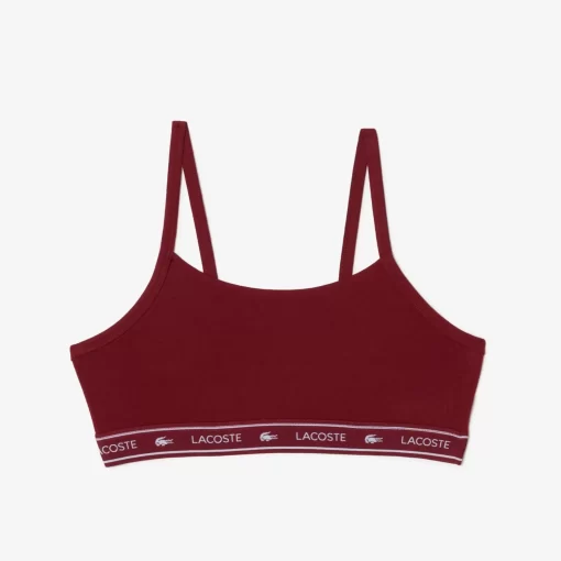 Brassiere Avec Bande Siglee En Coton Stretch | Lacoste Outlet