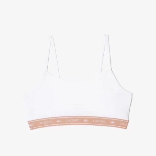 Brassiere Avec Bande Siglee En Coton Stretch | Lacoste Online