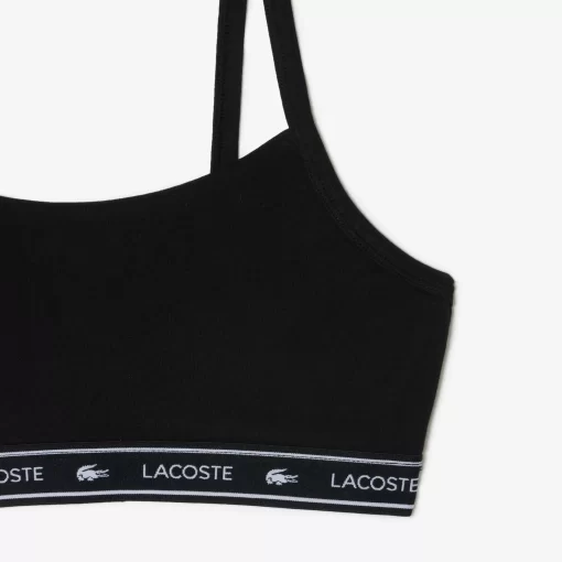 Brassiere Avec Bande Siglee En Coton Stretch | Lacoste Shop