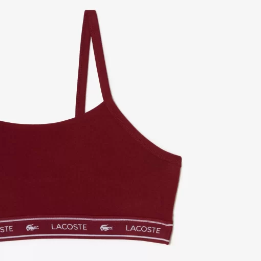 Brassiere Avec Bande Siglee En Coton Stretch | Lacoste Outlet