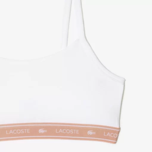 Brassiere Avec Bande Siglee En Coton Stretch | Lacoste Online