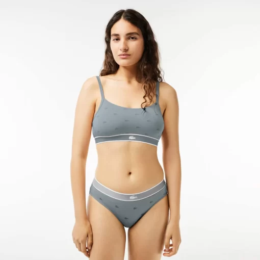 Brassiere Avec Imprime Crocodile En Coton Stretch | Lacoste Best