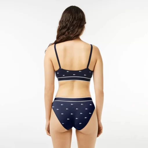 Brassiere Avec Imprime Crocodile En Coton Stretch | Lacoste Clearance