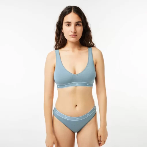 Brassiere Triangle En Coton Stretch | Lacoste Fashion