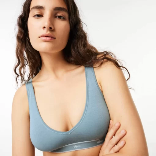 Brassiere Triangle En Coton Stretch | Lacoste Fashion