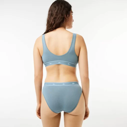 Brassiere Triangle En Coton Stretch | Lacoste Fashion