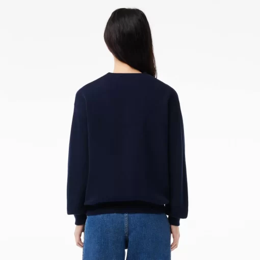 Cardigan Col V Femme En Coton Biologique | Lacoste Discount