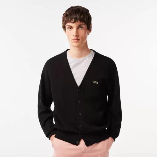 Cardigan Col V Homme En Coton Biologique | Lacoste Hot