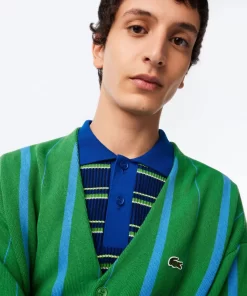 Cardigan Col V Homme En Coton Biologique | Lacoste Flash Sale