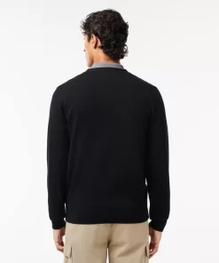 Cardigan En Laine Merinos | Lacoste Clearance