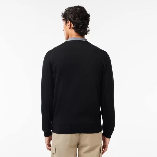 Cardigan En Laine Merinos | Lacoste Clearance