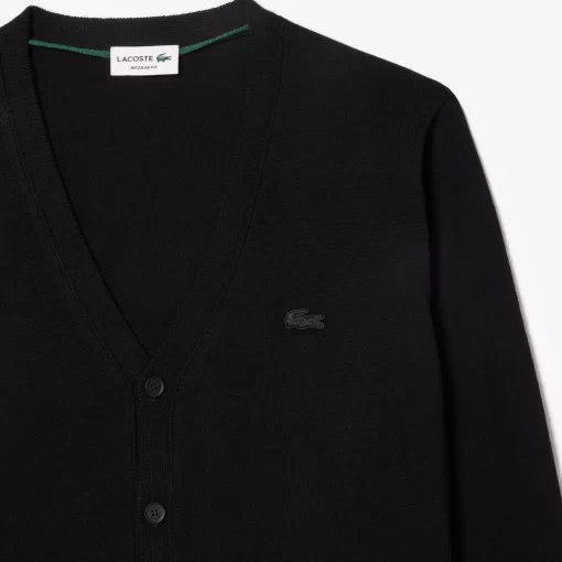 Cardigan En Laine Merinos | Lacoste Clearance