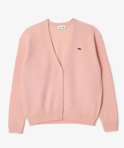 Cardigan Femme Col En V En Laine | Lacoste Discount