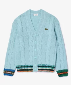 Cardigan Loose Fit En Laine Torsadee | Lacoste Clearance